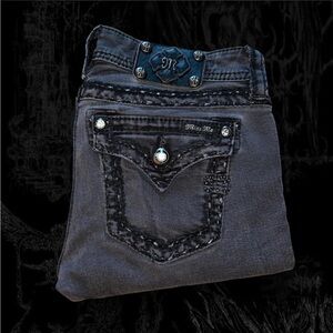 black miss me skinnies .𖥔 ࣪⚝₊ ⊹˚